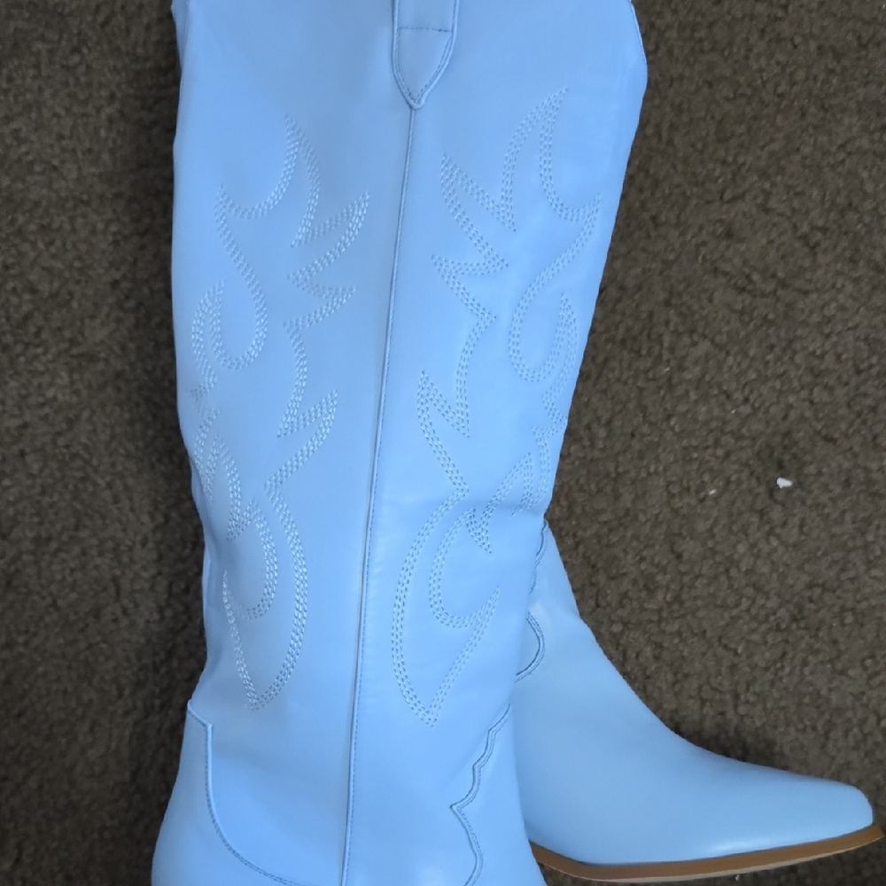 Women's Blue Western Boots - Picture 6 of 7